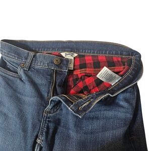 Duluth Trading Co Flannel Lined Relaxed Fit Jeans Womens 29x30 Blue Denim